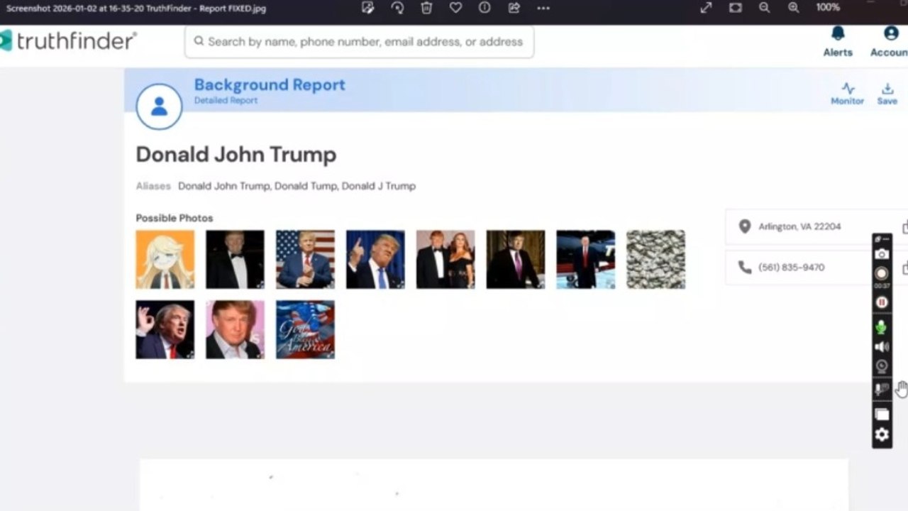 DONALD J. TRUMP INVESTIGATION AND PROOF OF DEATH RECORD, FOUND ON TRUTHFINDER.COM 2026 By, Jhayne836