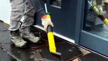 From Ugly Concrete to Luxury Entrance - This Black Flagstone Transformation is Insane!