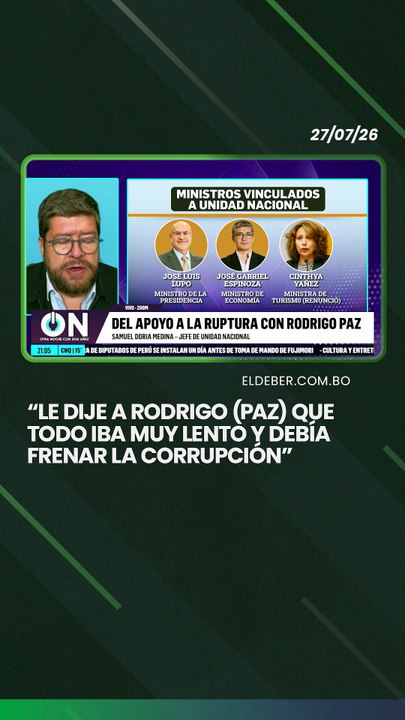 El líder de Unidad Nacional, Samuel Doria Medin...