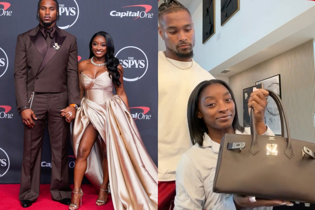 Simone Biles sorprende a sus fans mostrando lo que realmente lleva en su bolso
