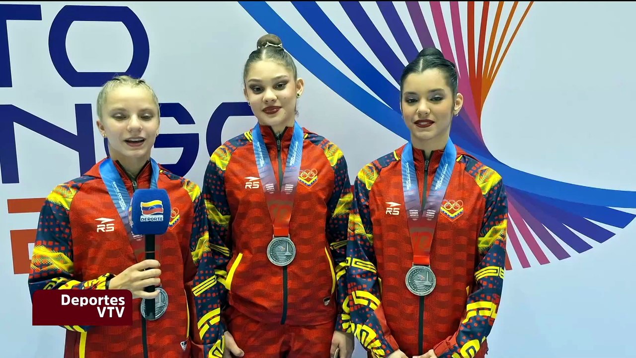 Equipo de gimnasia rítmica de Venezuela obtuvo medalla de plata en los JCC Santo Domingo 2026