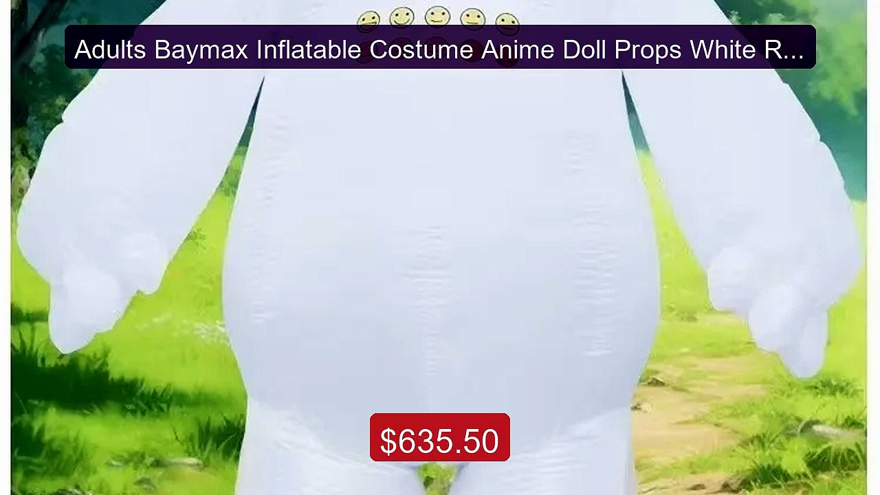 Adults Baymax Inflatable Costume Anime Doll Pro...