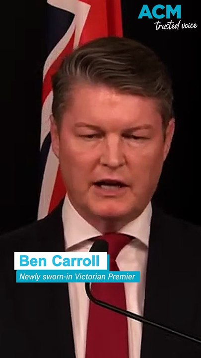 "I am not Jacinta Allan": New Victorian Premier Ben Carroll's first address