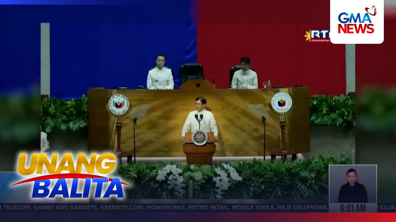 Flood control scandal at isyu sa WPS, kabilang sa mga binanggit ni PBBM sa kaniyang SONA | Unang Balita