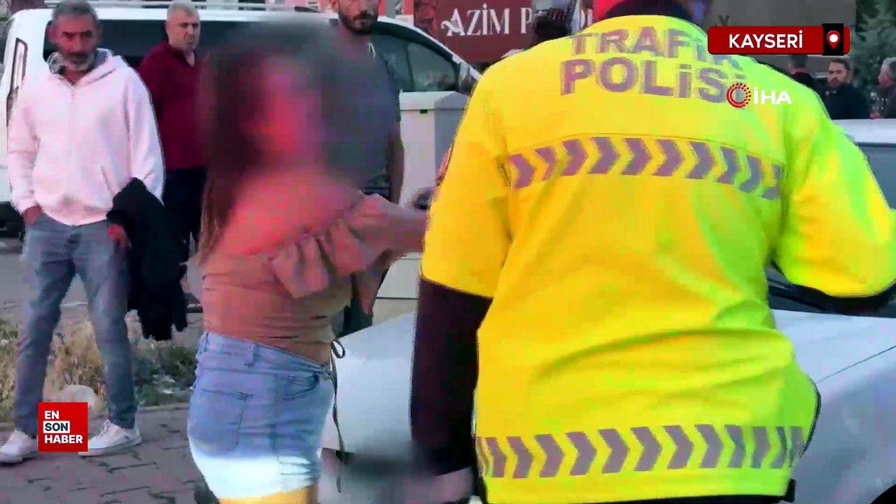 Kayseri’de alkollü aday sürücü ekiplere zor anlar yaşattı