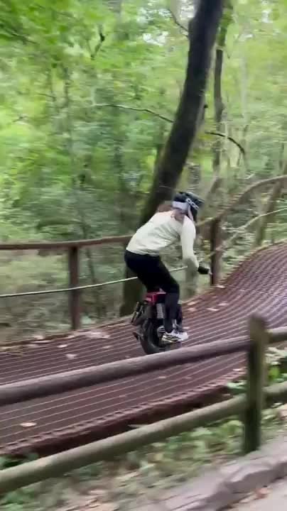 Electric Unicycle Ride Ends With Unexpected Bridge Crash