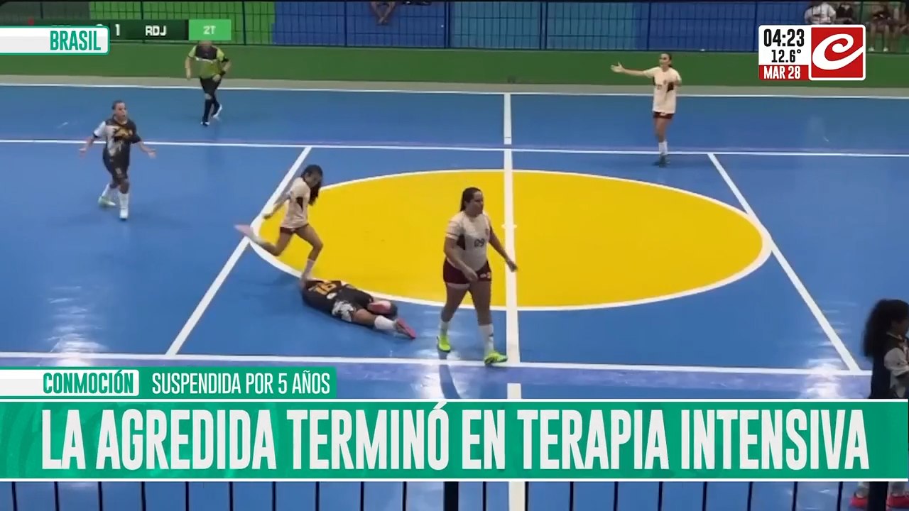 Futsal violento: le pateó la cabeza a su rival y la mandó a terapia intensiva