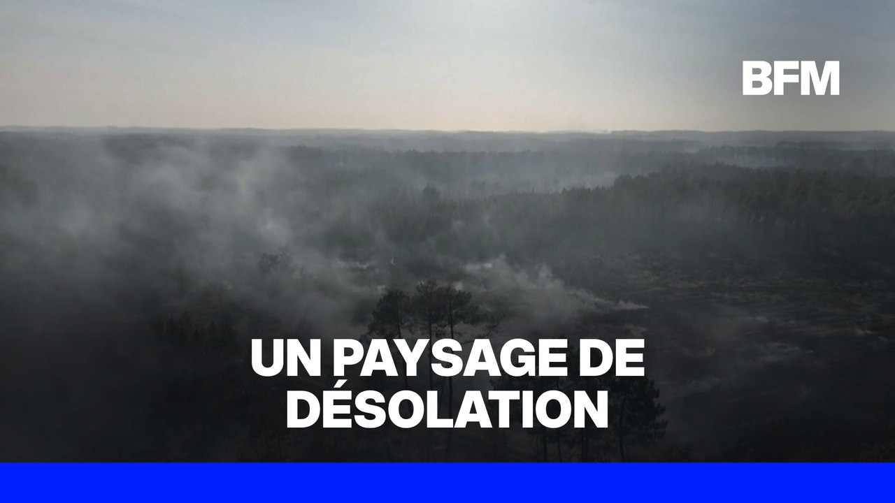 Incendie en Gironde: avec plus de 42.000 hectares brûlés, les images des dégâts vus du ciel sont impressionnantes