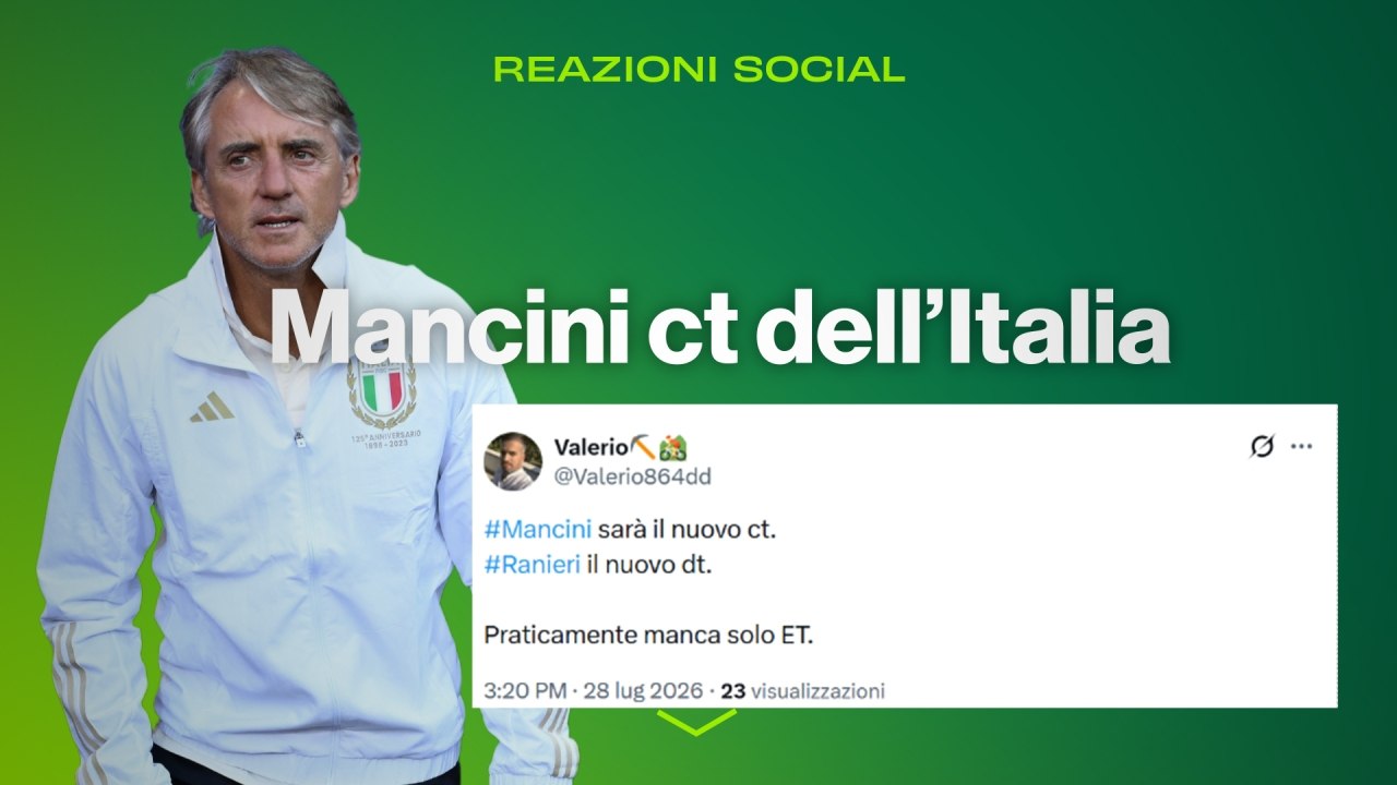 Mancini nuovo ct, l'ironia social: "Ora tornano Pafundi e Gnonto"