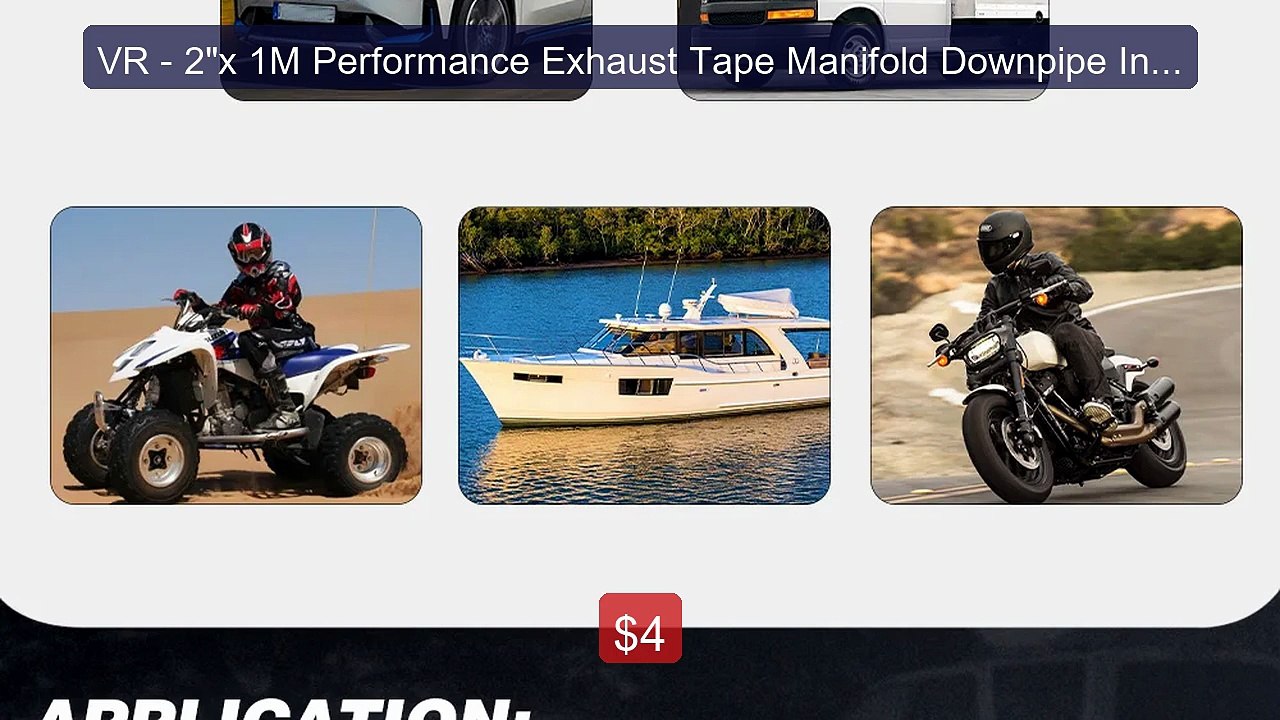 VR - 2"x 1M Performance Exhaust Tape Manifold Downpipe Insula... -- Amazing Value 2026 | Must Have!