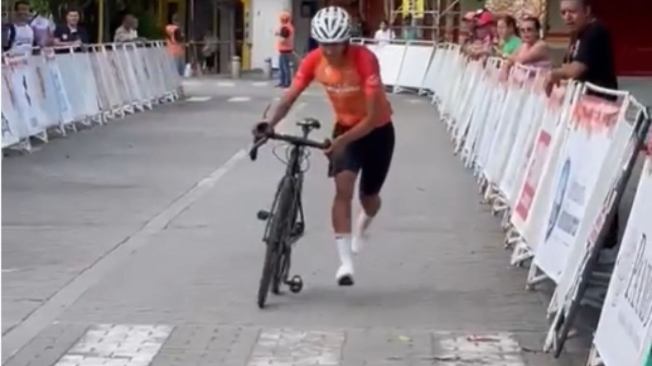 Rider Hits The Ground But Hustles To The Finish Line