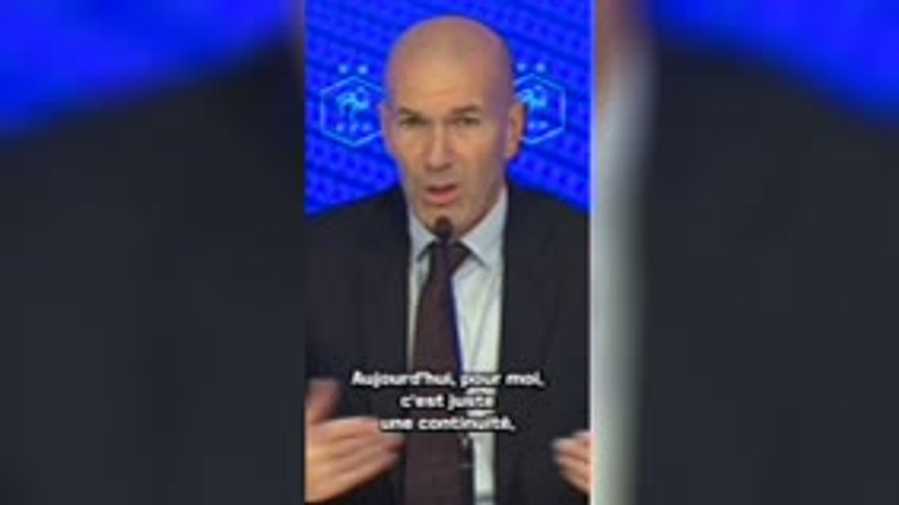 Bleus - Zidane : "Je vais tout donner pour que cette équipe continue à gagner"