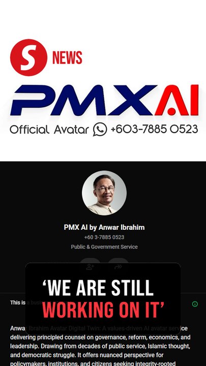 Work still under way on PMX AI avatar after brief social media debut, says Anwar