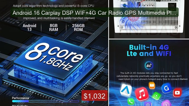 Android 16 Carplay DSP WIF+4G Car Radio GPS Multimedia Player ... Hot Deal 2026 | Limited Offer!
