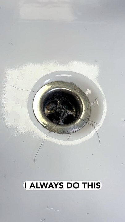 Effective technique for removing hair from drains👌
