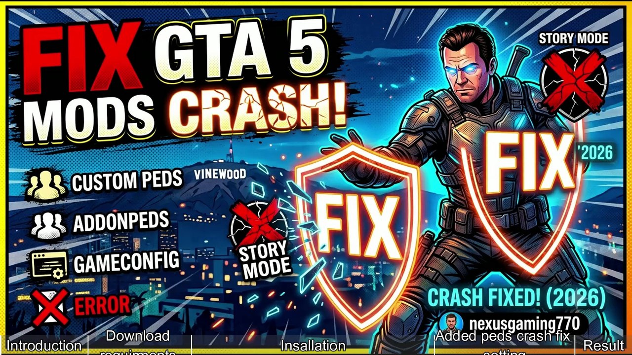 How to Fix GTA 5 Mods Crash in Story Mode (2026) | Custom Ped Crash Fix | AddonPeds Fix