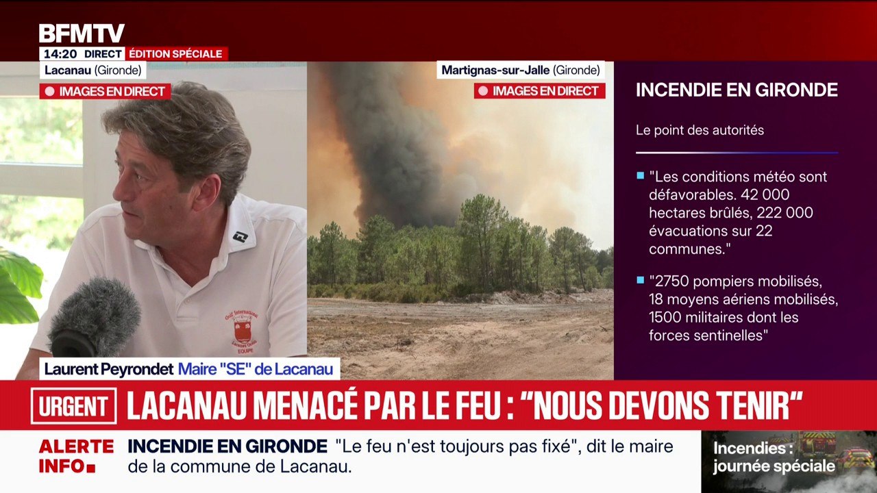 Incendies en Gironde: "Nous avons la mission de tenir", affirme le maire de Lacanau
