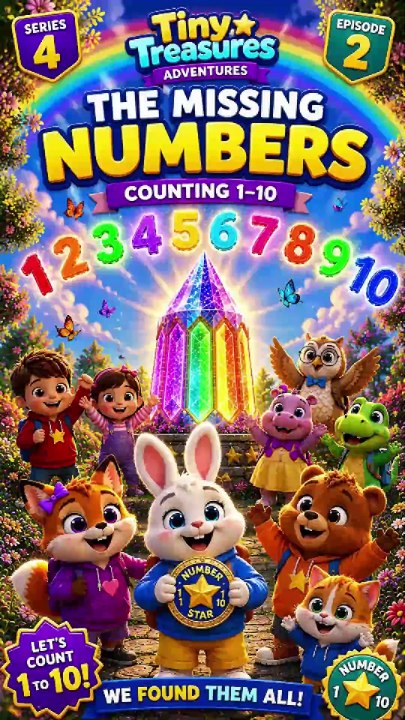 🔢 Learn Numbers 1–10 for Kids | Counting Song with Hopper 🐰 | Tiny Treasures Adventures Series 4 Ep. 2