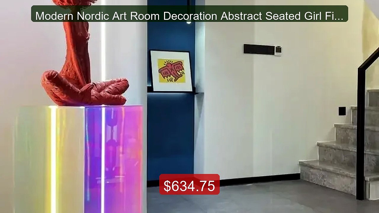 Modern Nordic Art Room Decoration Abstract Seated Girl Figure Acti... -- Best Deal 2026 | Shop Now!
