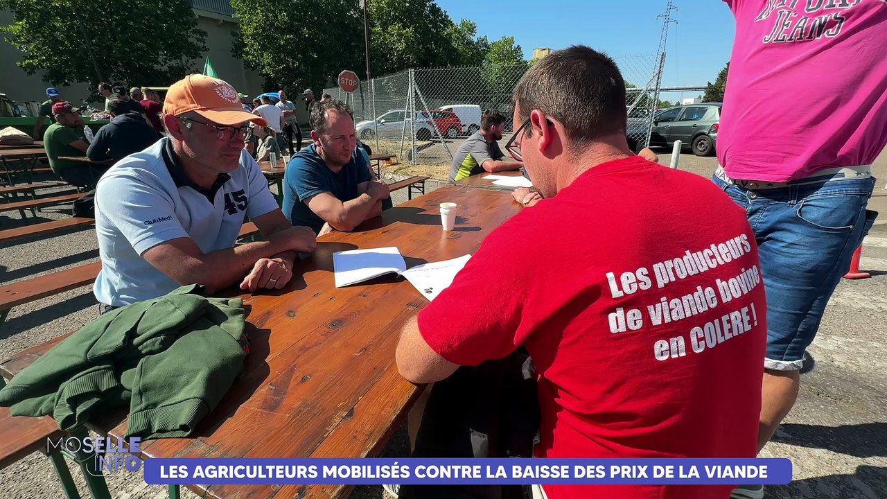 Les agriculteurs bloquent l'accès à l'abattoir Charal de Metz pour manifester contre la baisse des prix de la viande