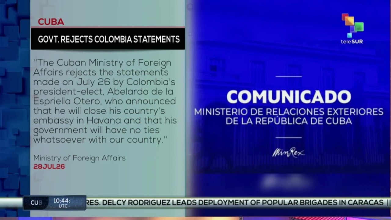 Cuba rejects Colombia statements