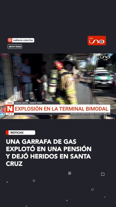 Una garrafa de gas explotó en una pensión y dejó heridos en Santa Cruz