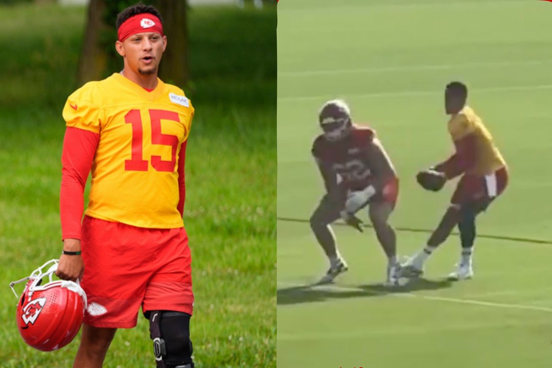 Patrick Mahomes preocupa a los fans de los Chiefs al moverse con dificultad en la práctica