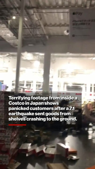 Chaos in Japan Costco as 7.1 earthquake hits