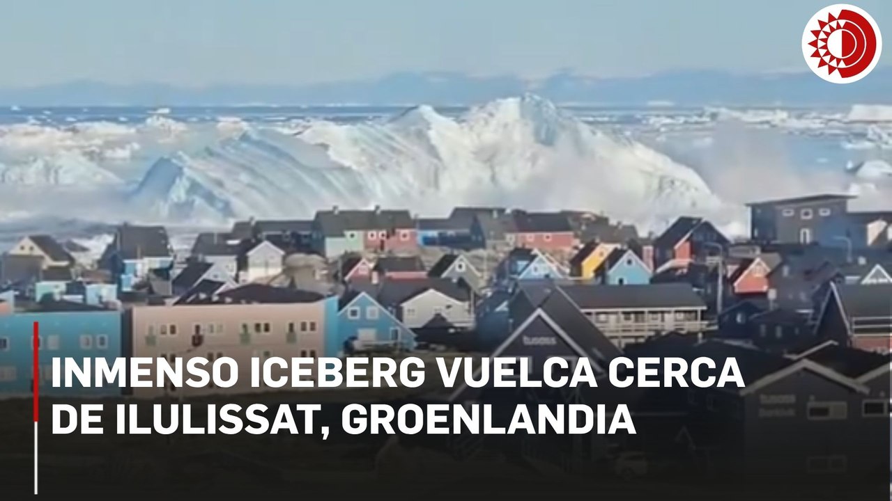 Espectáculo en Groenlandia: Iceberg masivo vuelca cerca de Ilulissat
