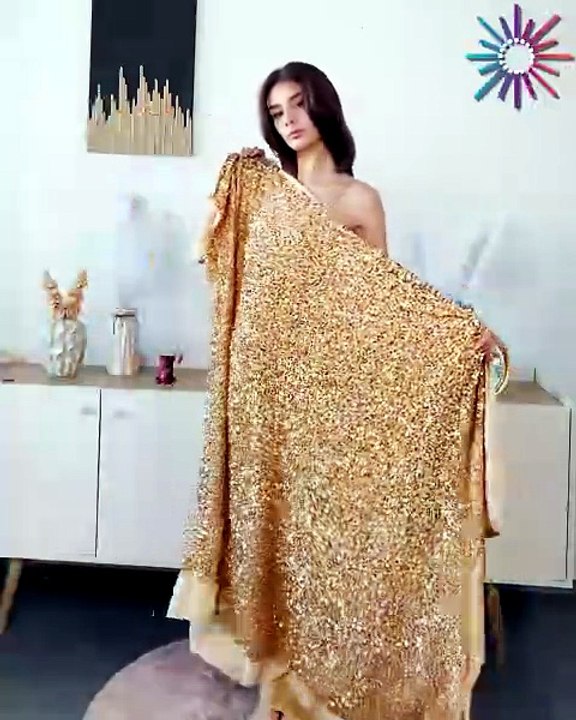 DIY glam dress with zero sewing 👗✂️