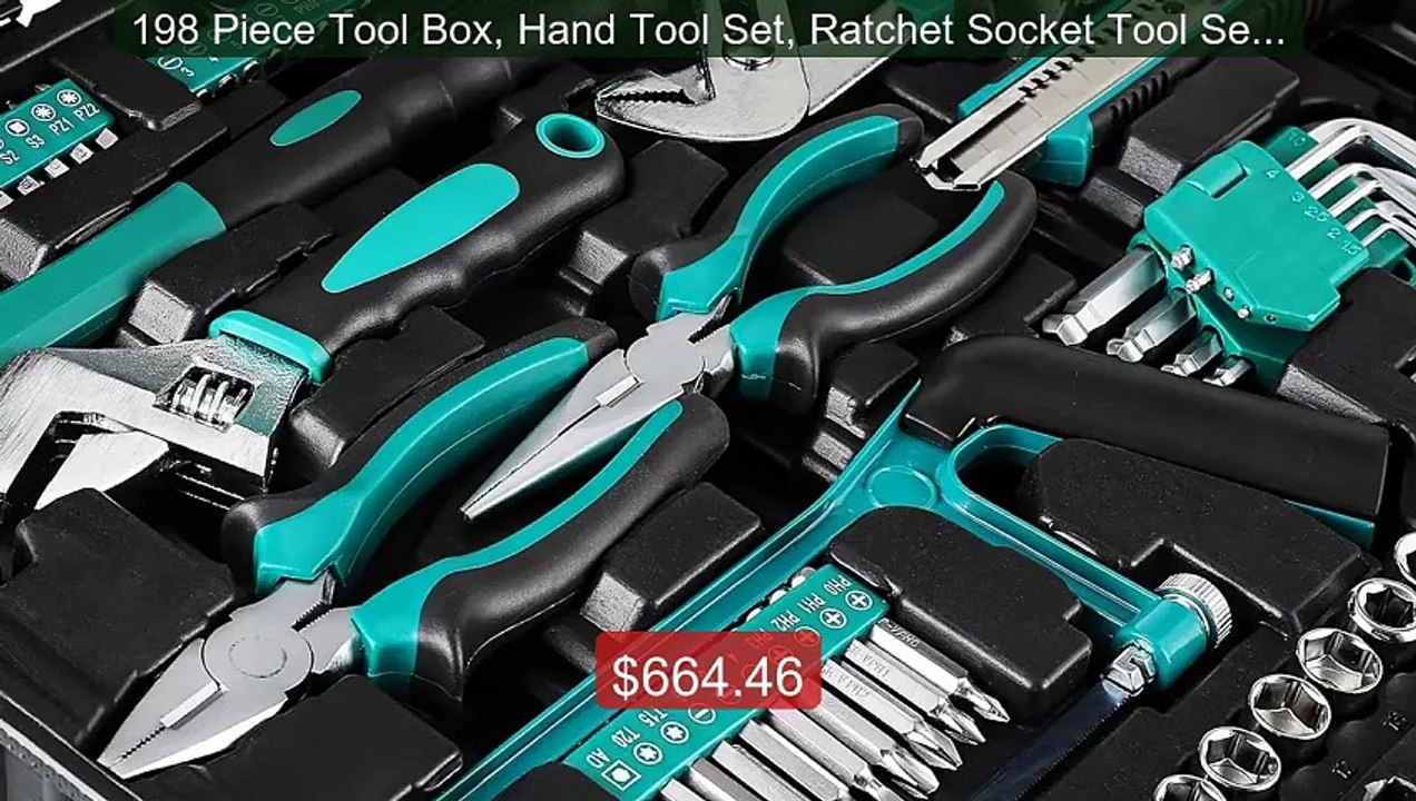 198 Piece Tool Box, Hand Tool Set, Ratchet Socket Tool Set,... -- Top Pick 2026 | Unbeatable Price!