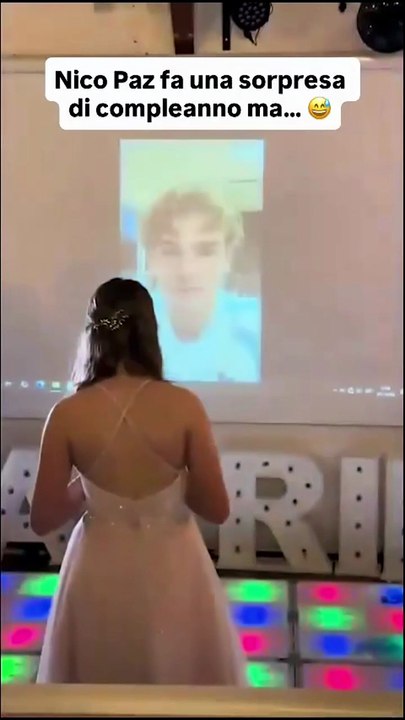 Nico Paz fa una sorpresa di compleanno: la festeggiata "sviene" dall'emozione