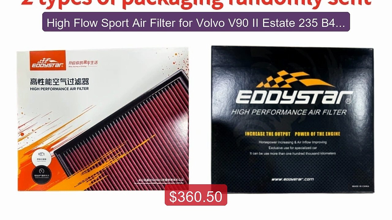 High Flow Sport Air Filter for Volvo V90 II Est...