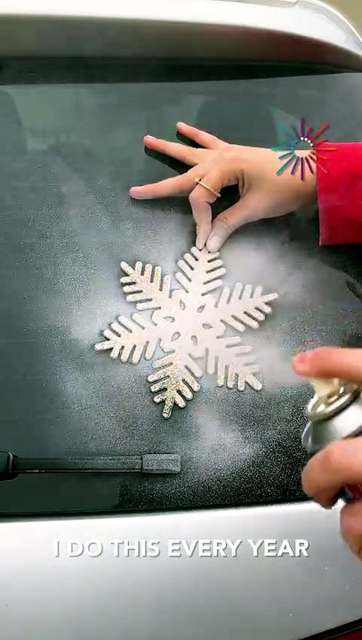 Easy DIY Christmas car window art❄️