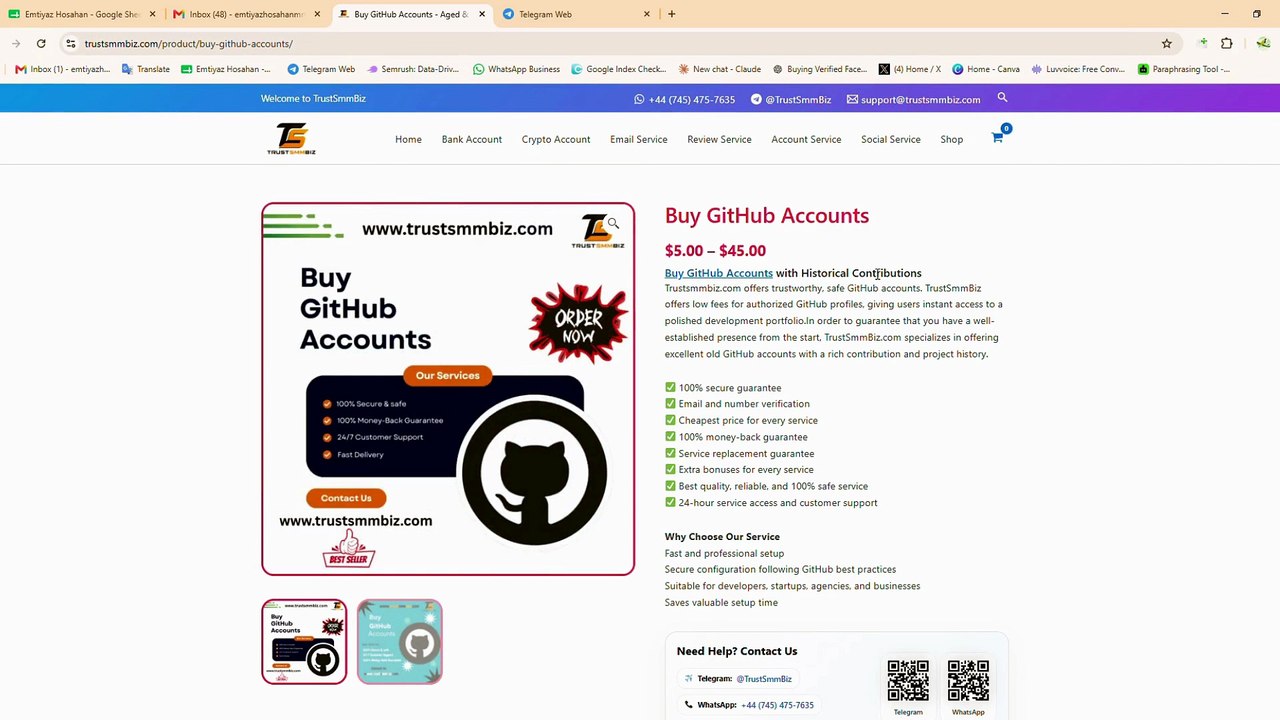 Buy GitHub Accounts Aged & Verified GitHub Accounts