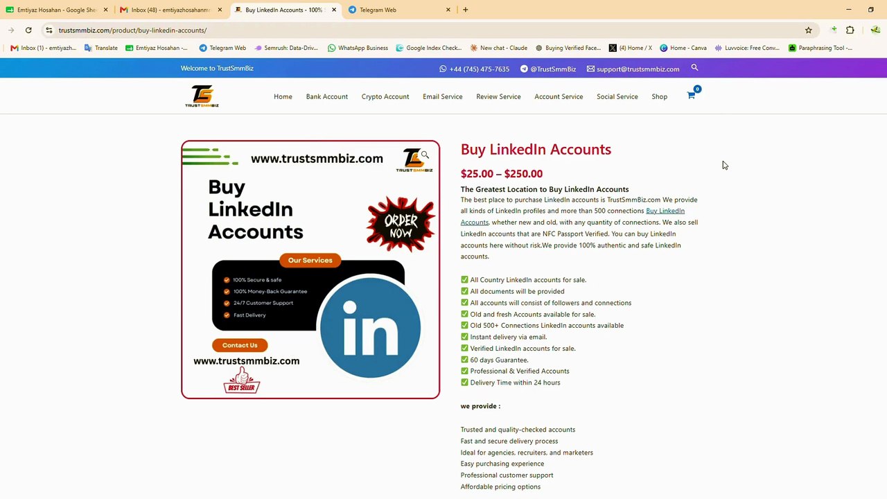 Buy LinkedIn Accounts Aged & Verified LinkedIn Accounts