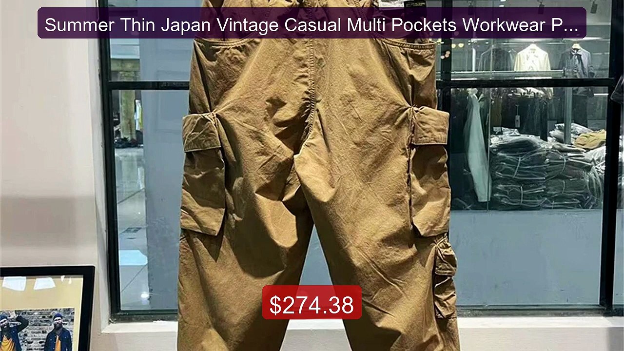 Summer Thin Japan Vintage Casual Multi Pockets Workwear Pants for M... -- Top Rated 2026 | Buy Now!
