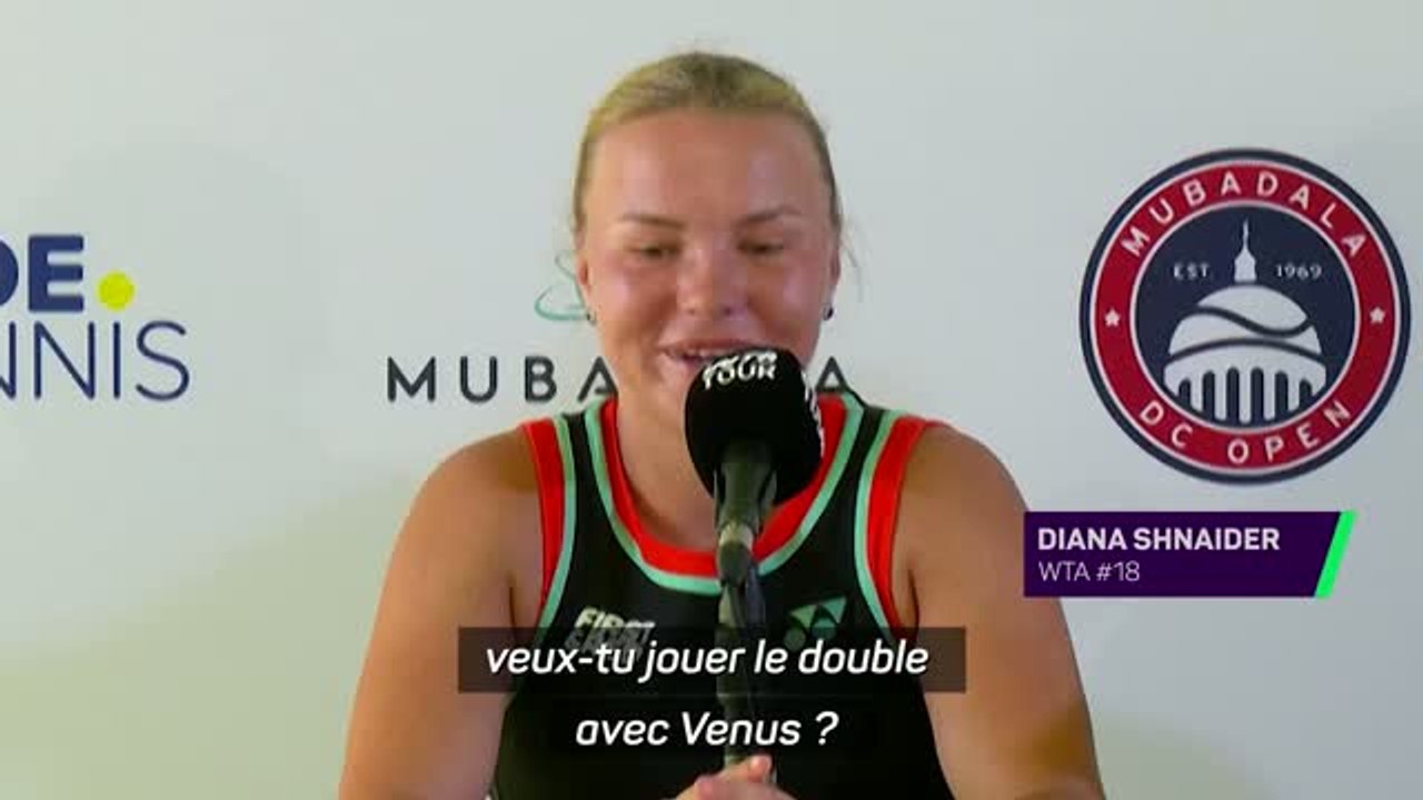 Washington - Shnaider : “Je déjeunais et le directeur du tournoi m’a demandé si je voulais jouer avec Venus”