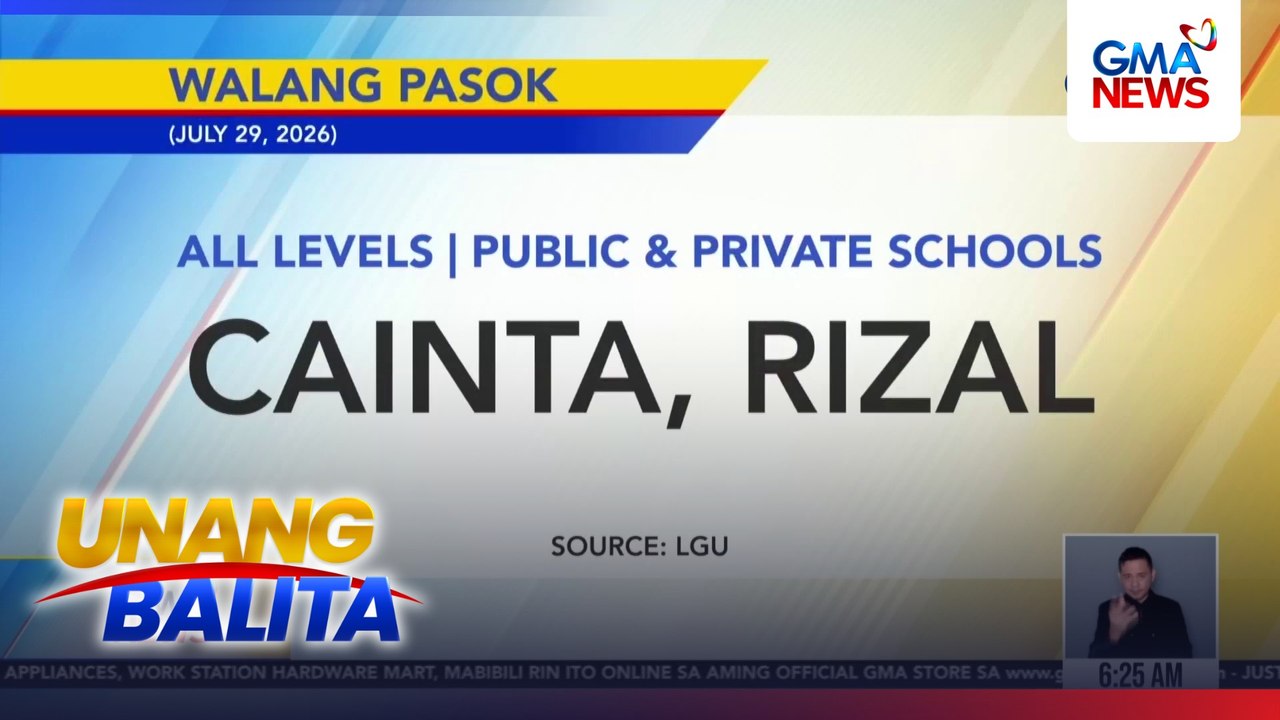Walang pasok (July 29, 2026) | Unang Balita
