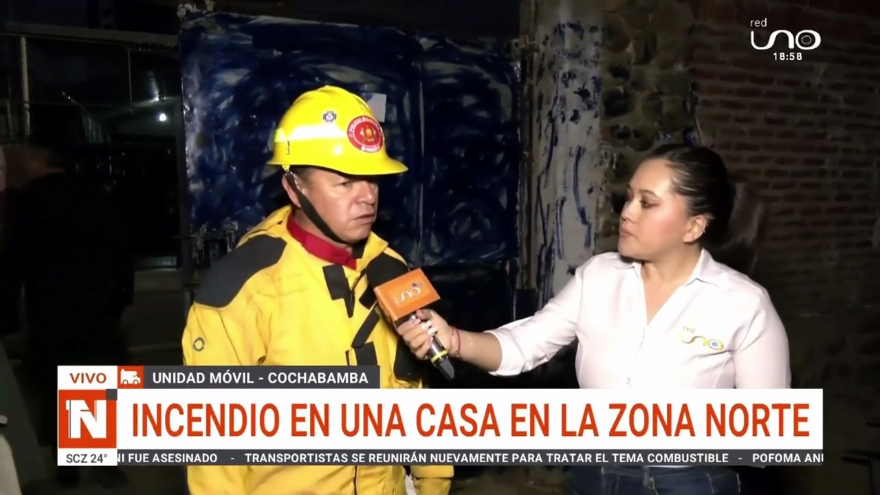 INCENDIO CASA ZONA NORTE CBBA