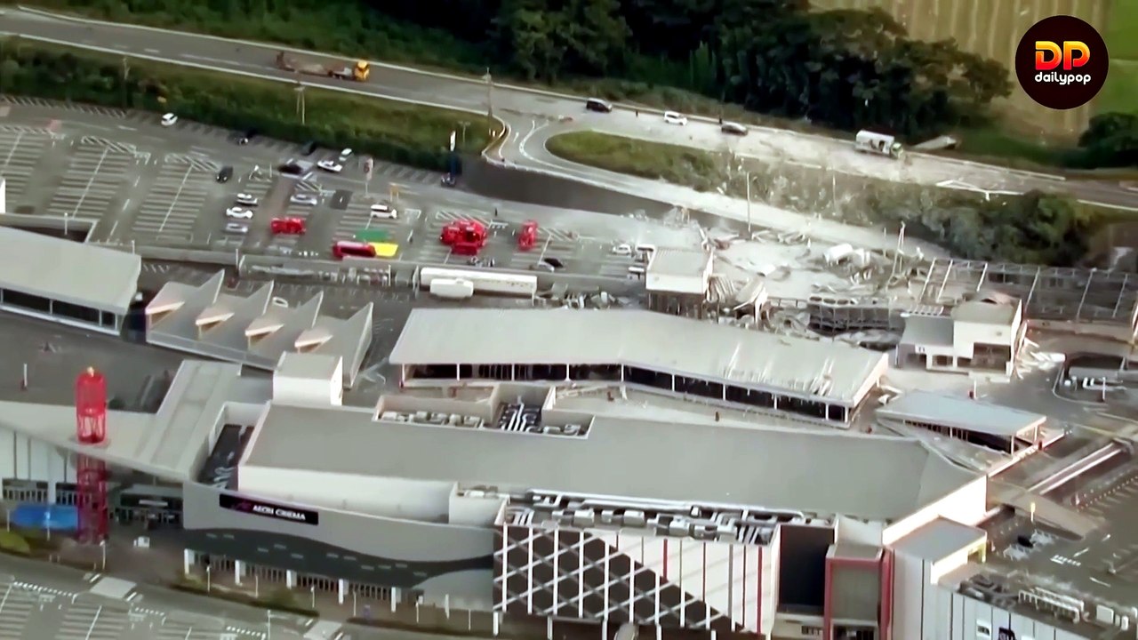 Imágenes aéreas muestran los daños en la prefectura de Kumamoto, Japón, tras el terremoto