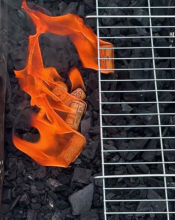 Corks to the rescue for a quick BBQ! 🍖