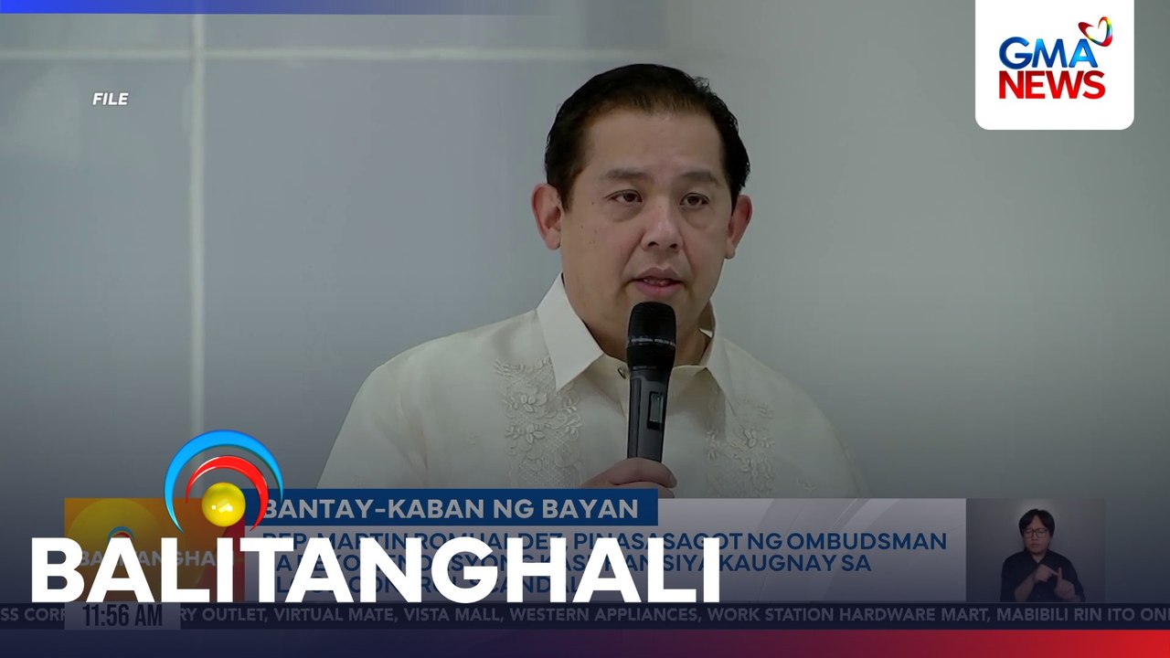 Rep. Martin Romualdez, pinasasagot ng Ombudsman sa rekomendasyong kasuhan siya kaugnay sa flood control scandal | Balitanghali