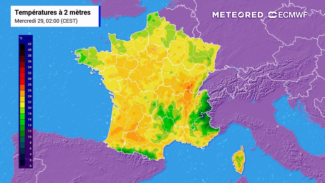 35 à 42°C et un risque d'incendies élevé ce mercredi