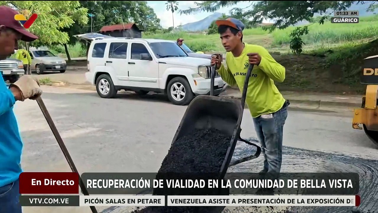 Guárico | Avanzan los trabajos de asfaltado en las vialidades de la comunidad de Bella Vista