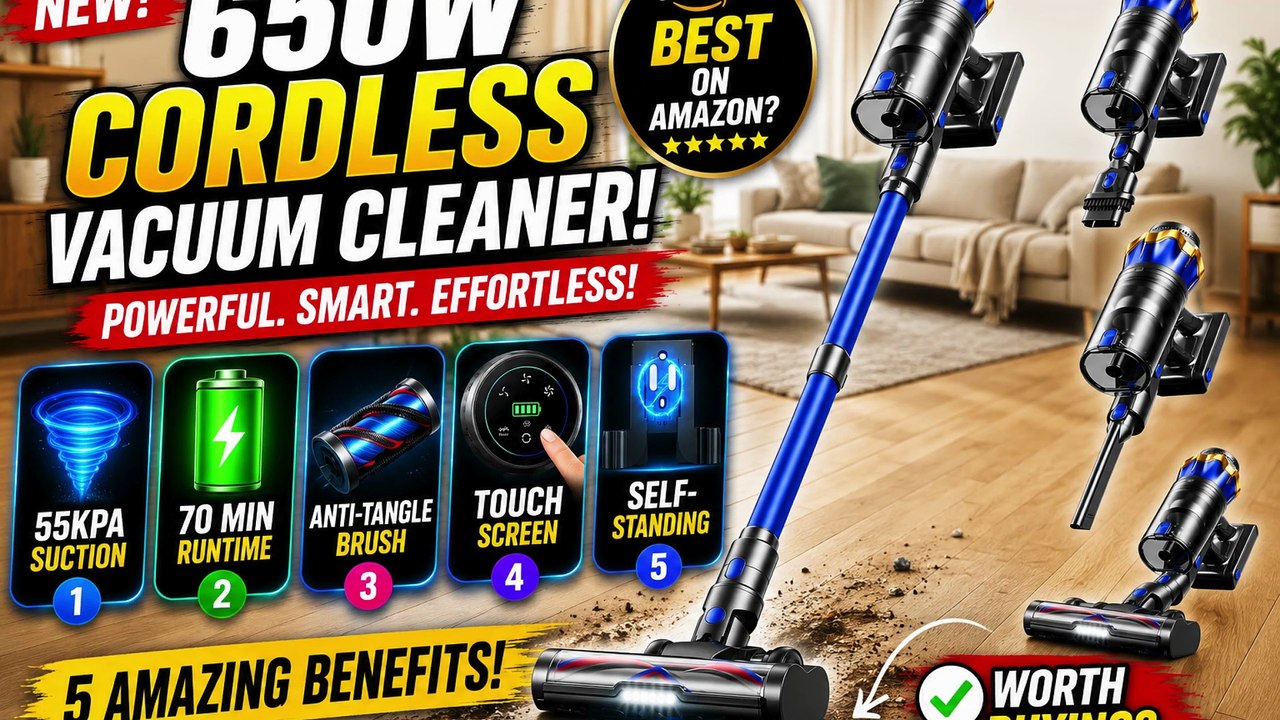 ⚡ BEST 650W VACUUM CLEANER ON AMAZON | HONEST REVIEW! #HomeCleaning #TechReview