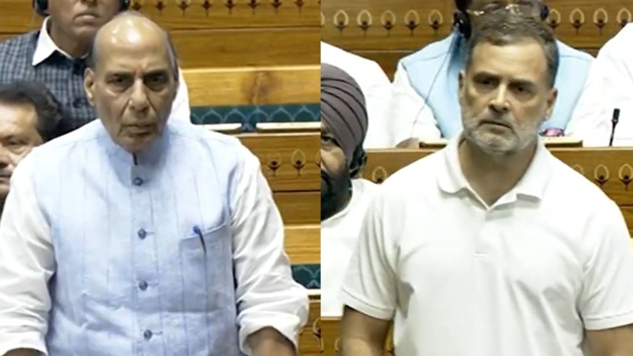 When Rajnath Singh intervened, urged Treasury benches to let Rahul Gandhi speak