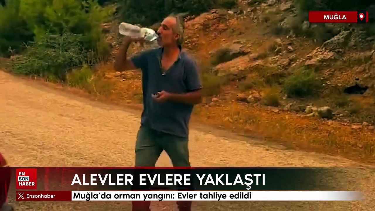 Muğla'da orman yangını: Evler tahliye edildi
