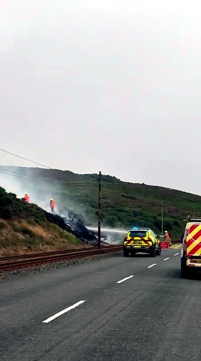 Firefighters tacking the blaze on King Edward Road, Oncha