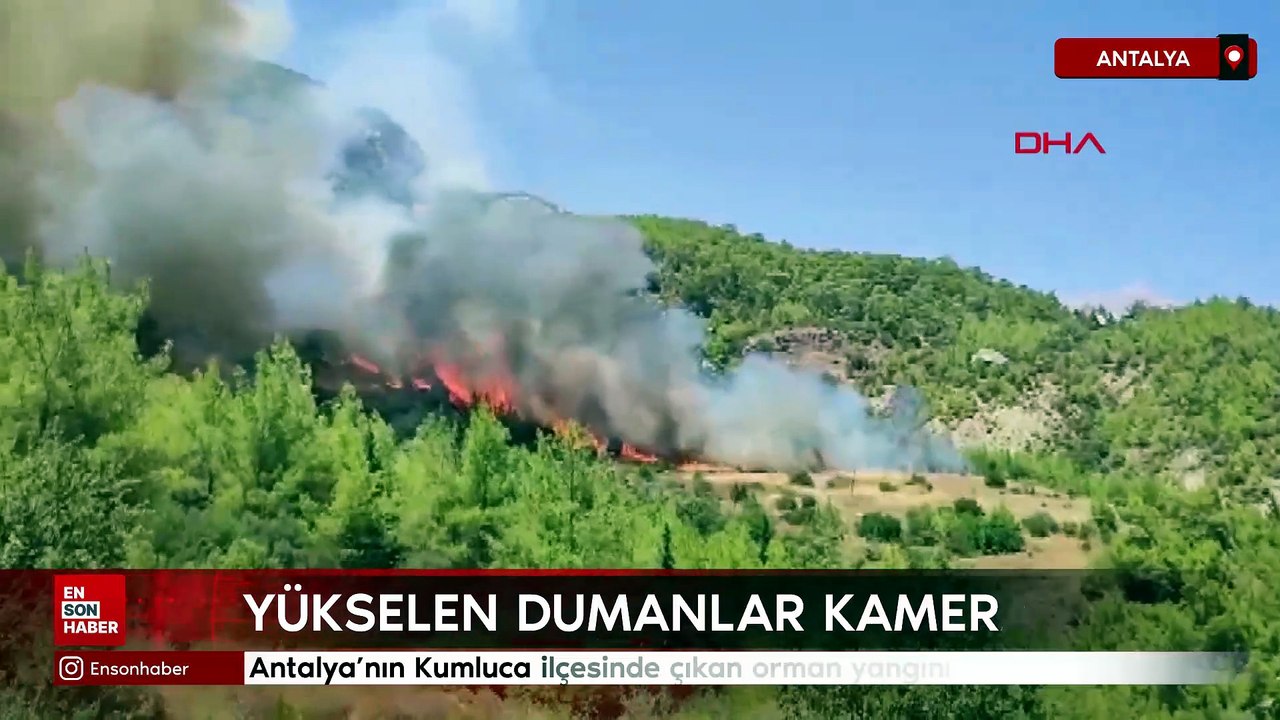 Antalya'nın Kumluca ilçesinde çıkan orman yangını